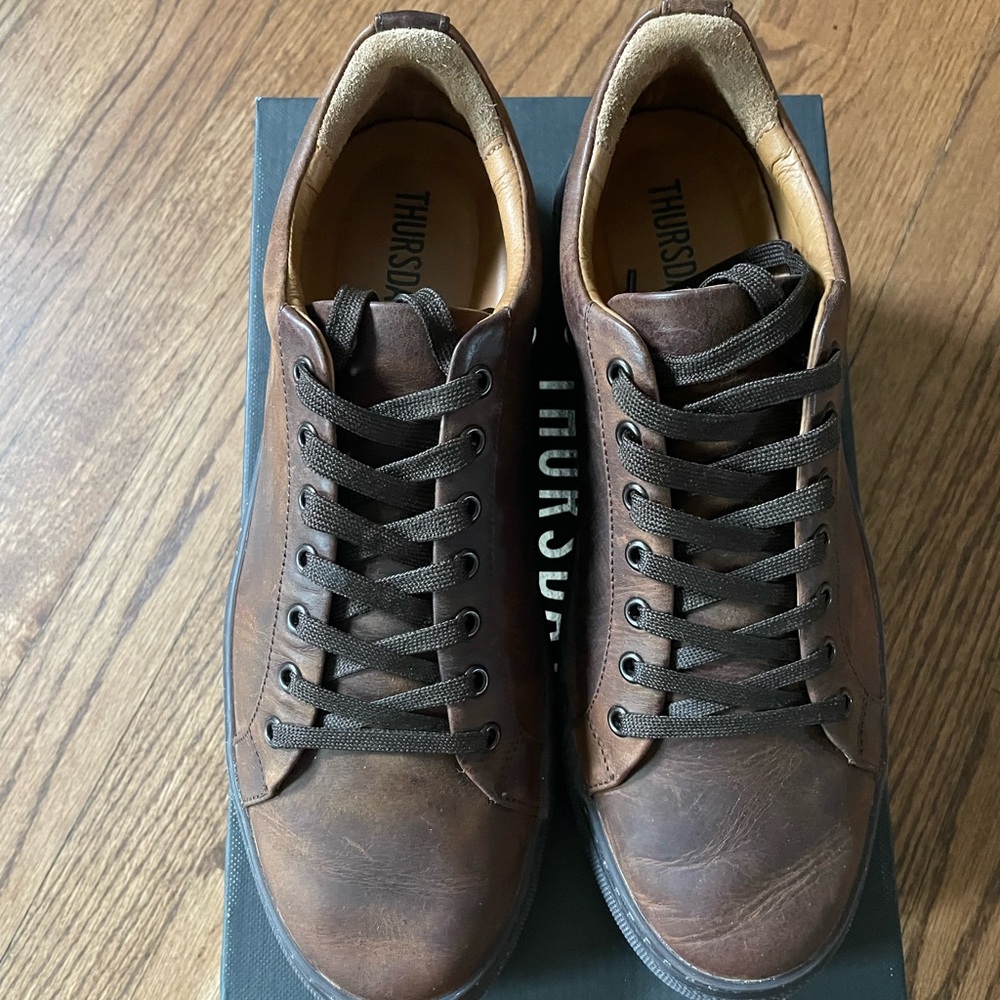 Men's Brown Leather Sneakers